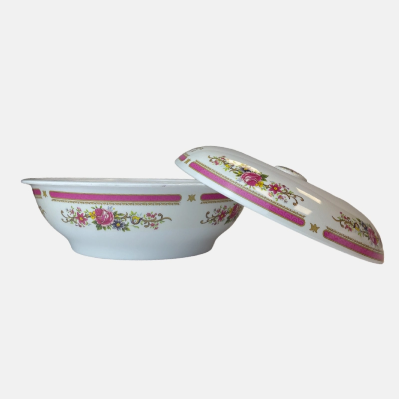 SOUPIERE+COUVERCLE MELAMINE – Roses 27.5cm – Image 2