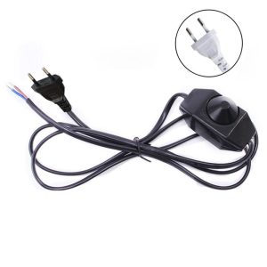 1.8M Black White EU US Plug Dimmable Switch Cable Light Modulator Lamp Line Dimmer Controller Table Lamp power wire AC110V 220V