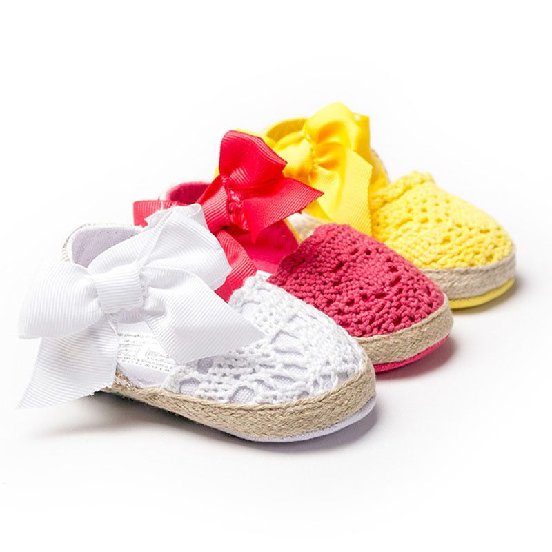 WONBO – Chaussures avec gros noeud tricoté pour bébé fille,pour nouveau-né, douces et très légères, style Mary Jane, robe de danseuse ballerine, collection printemps et été, – Image 7