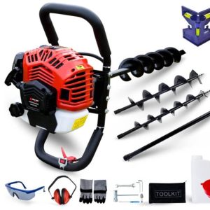 Tarière Buko à essence 52 CC avec 3 forets
